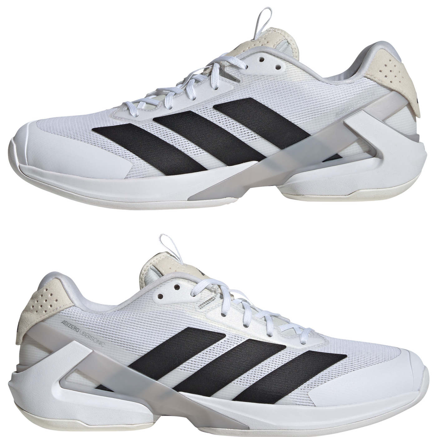 Adidas Adizero Ubersonic 5M Men Tennis Shoes - Cloud White / Core Black / Silver Metallic