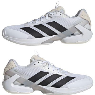 Adidas Adizero Ubersonic 5M Men Tennis Shoes - Cloud White / Core Black / Silver Metallic