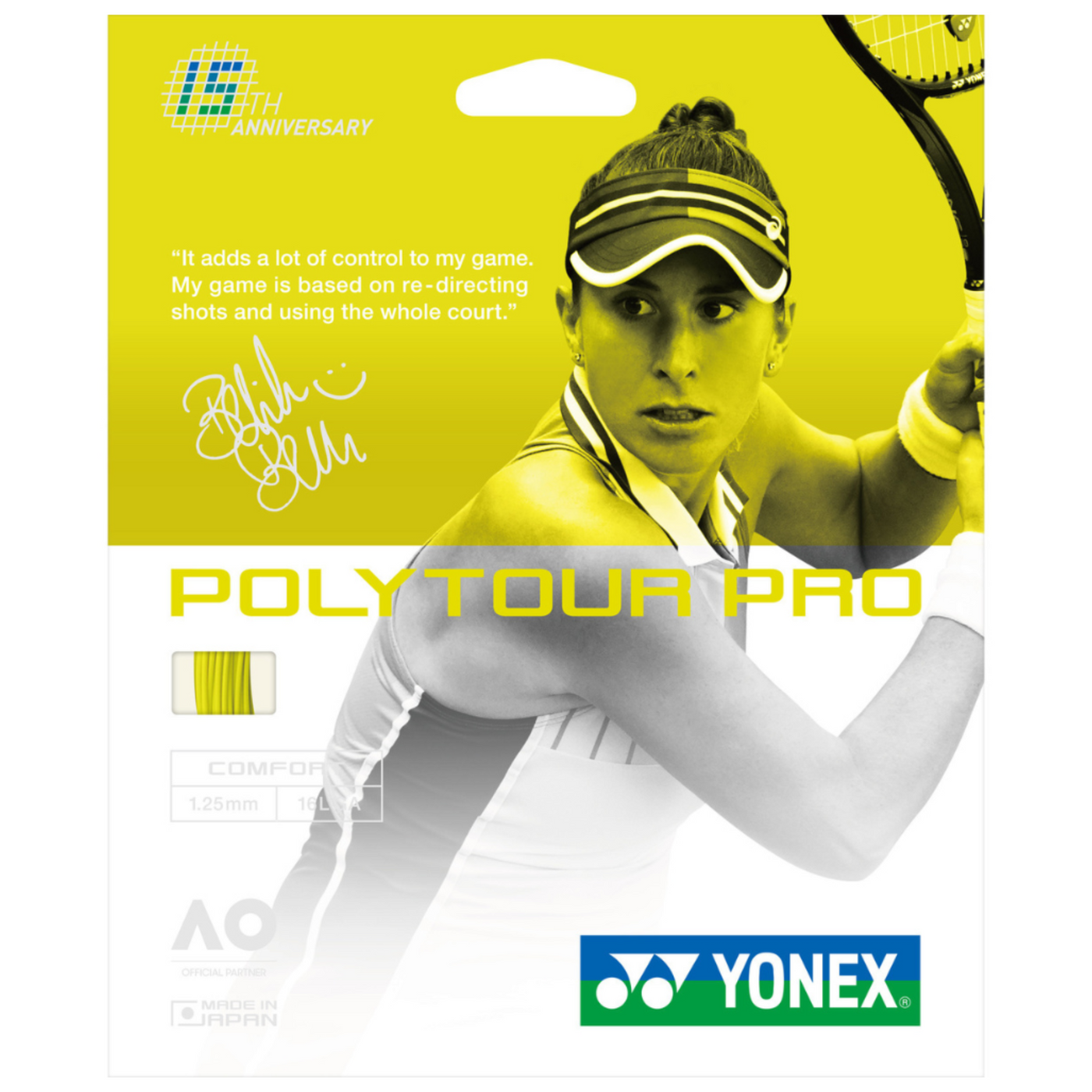 Yonex Poly Tour Pro 15th Anniversary Package 1.25 Flash Yellow Set