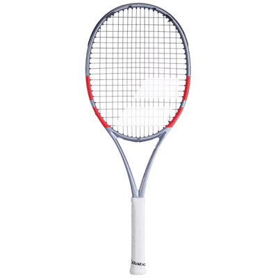 Babolat Pure Strike 100 Gen 4 Unstrung Tennis Racquet - Carbon Gray/Neon Red