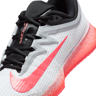 Nike Vapor Pro 3 Hard Court Womens Tennis Shoes - White/Hot Lava-Wolf Grey