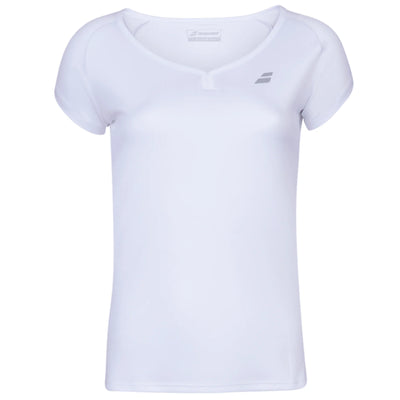 Babolat Play Cap Sleeve Girls Top - White/White
