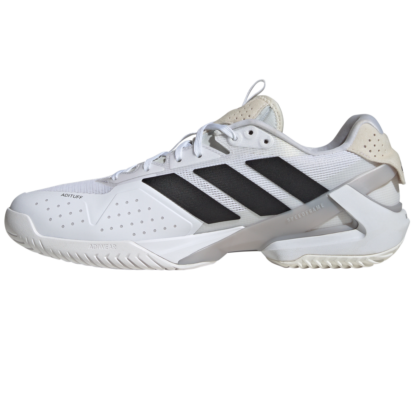 Adidas Adizero Ubersonic 5M Men Tennis Shoes - Cloud White / Core Black / Silver Metallic