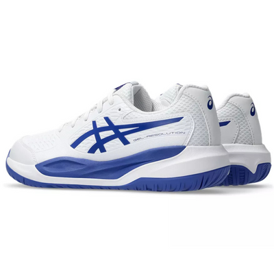 Asics Gel Resolution X Junior Tennis Shoes - White/Dark Cobalt