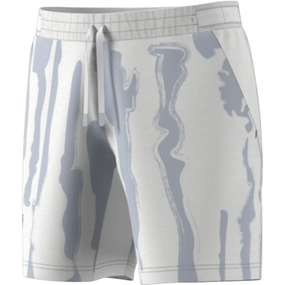 Adidas Tennis New York Graphic Shorts - White/Halo Silver