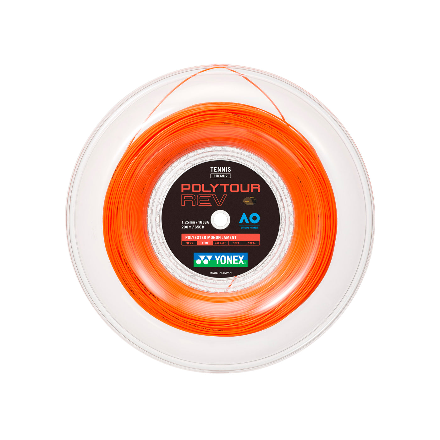 Yonex POLYTOUR Rev 1.25 200m String Reel - Orange