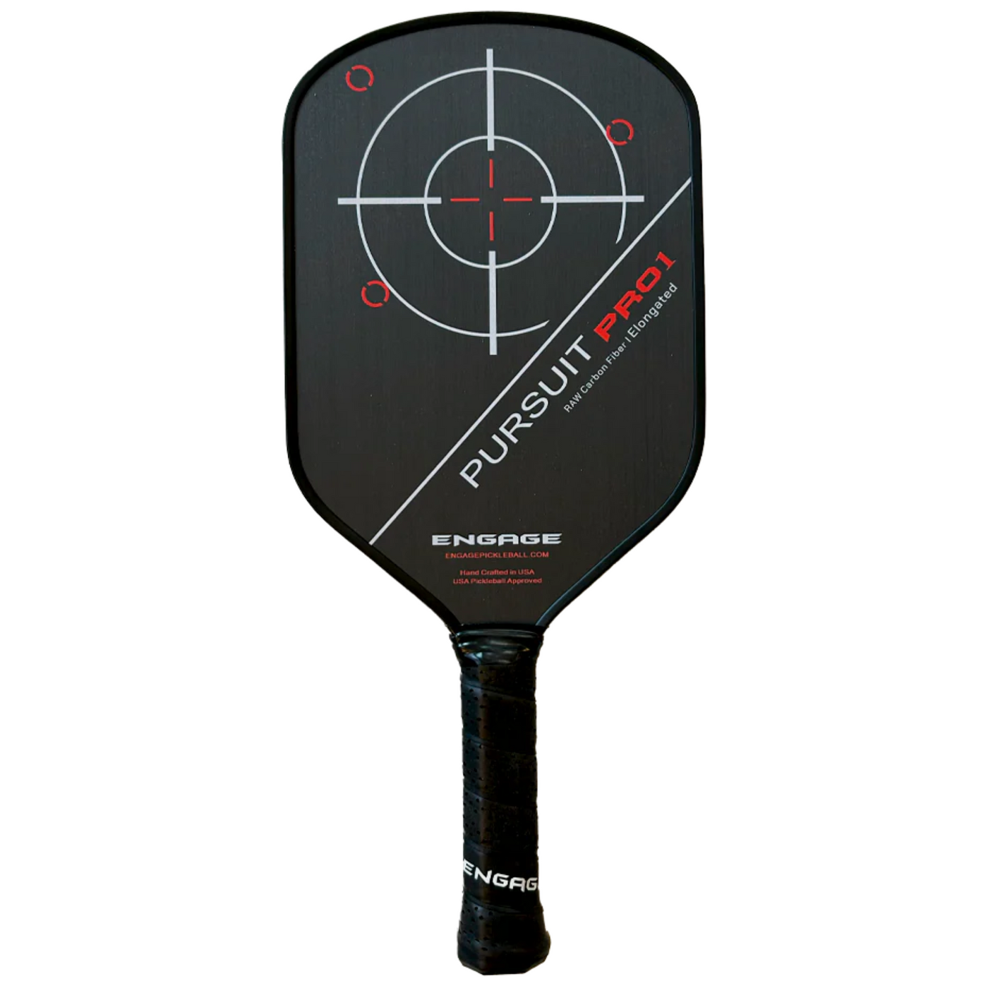 Engage Pursuit Pro 1 Elongated Power Series | Raw T700 Carbon Fiber Pickleball Paddle