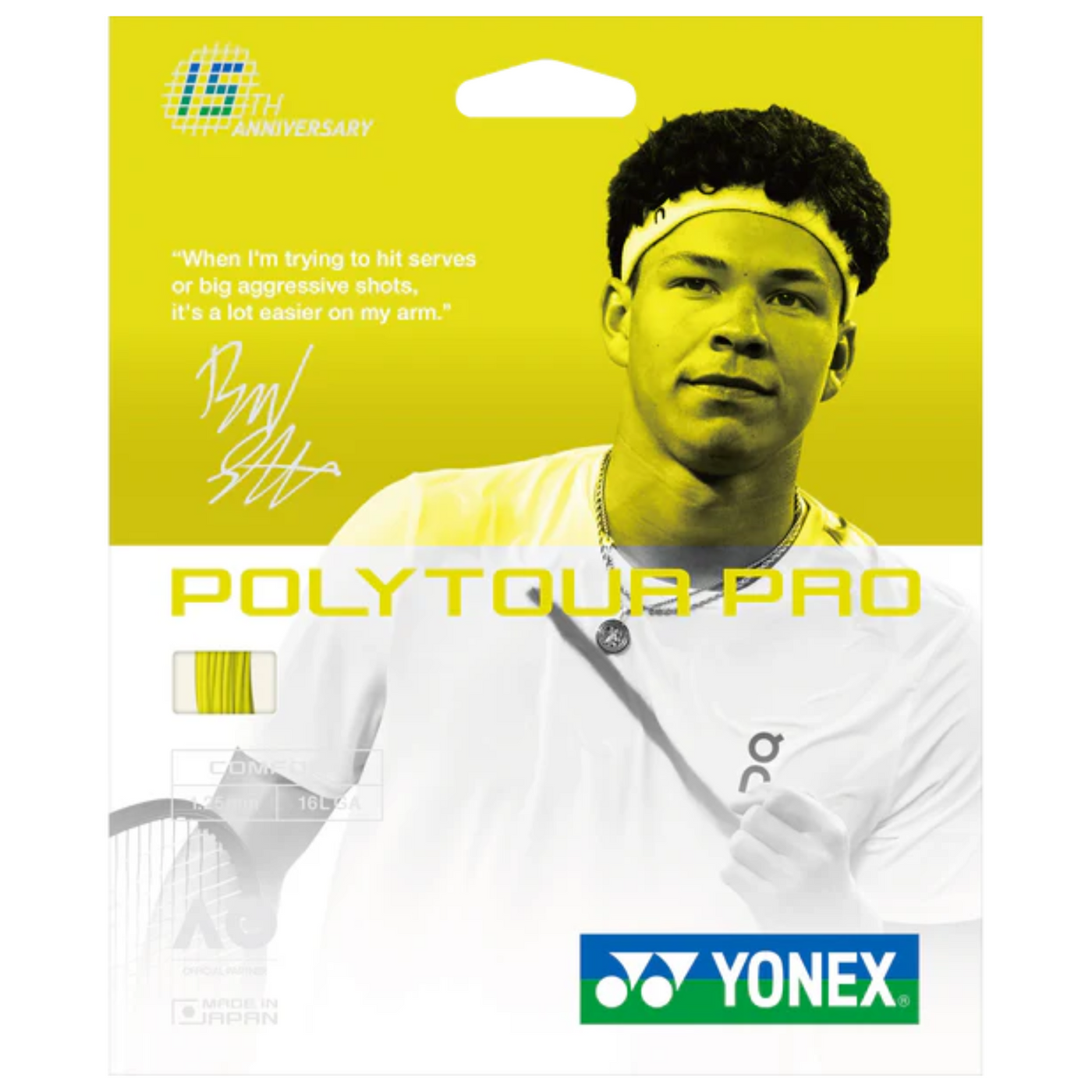 Yonex Poly Tour Pro 15th Anniversary Package 1.25 Flash Yellow Set