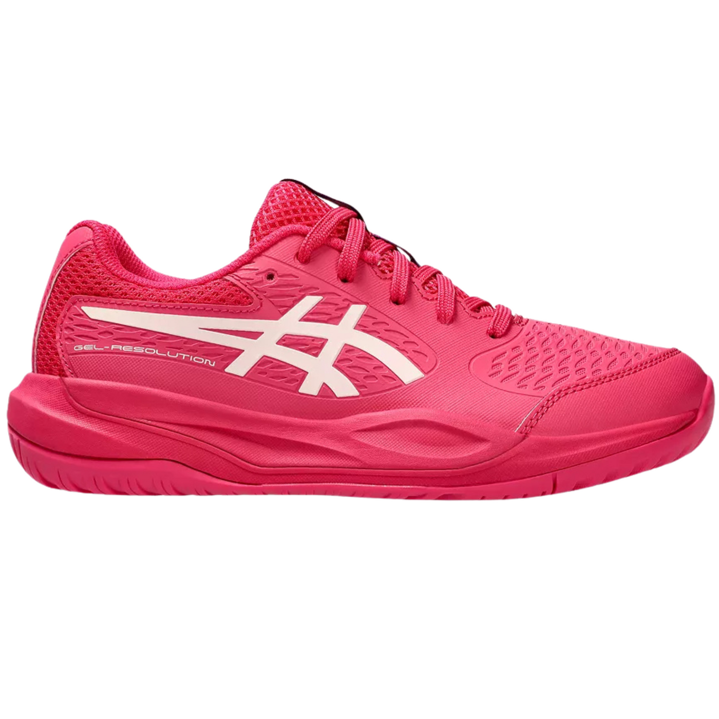 Asics Gel Resolution X Junior Tennis Shoes - Bright Rose/Cream