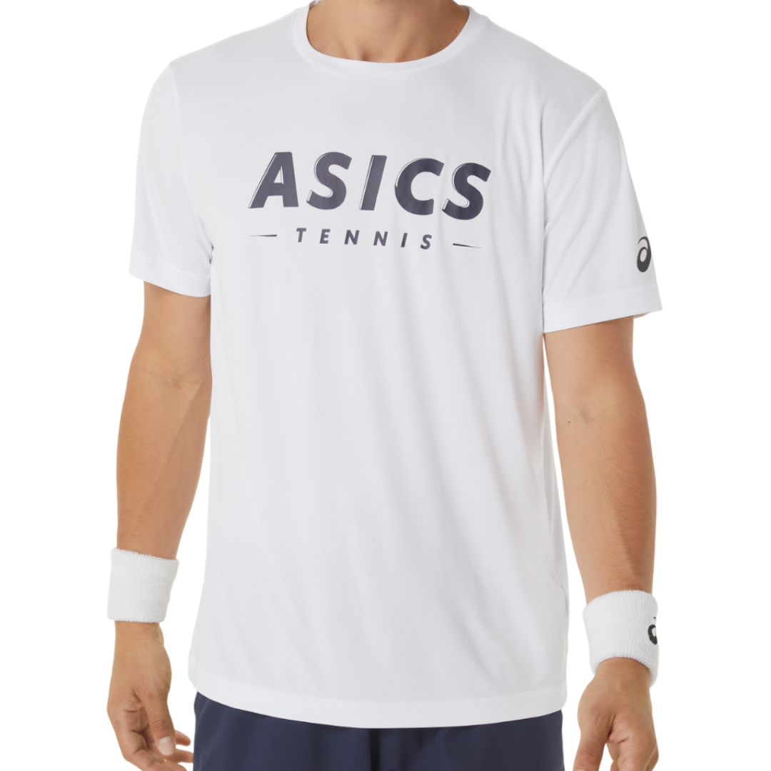 Asics Court Tennis Graphic Men Tee - Brilliant White