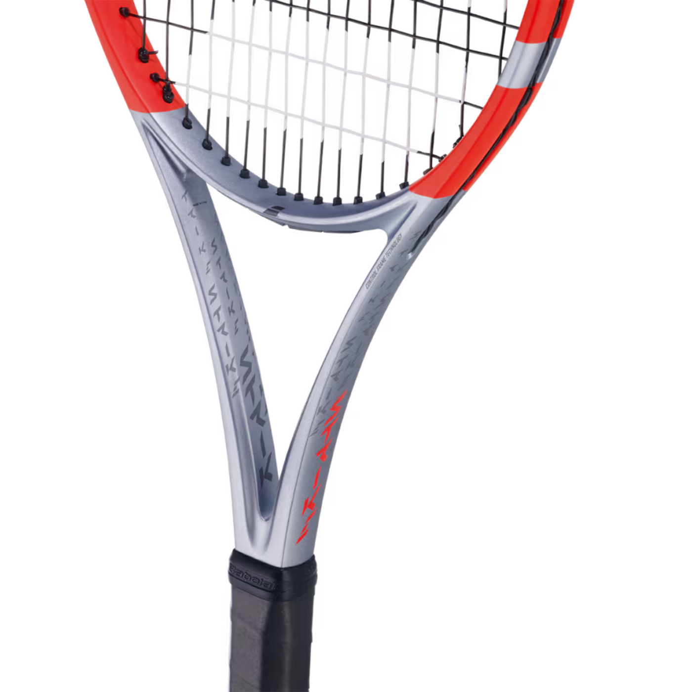 Babolat Pure Strike 18/20 Gen 4 Unstrung Tennis Racquet - Carbon Gray/Neon Red