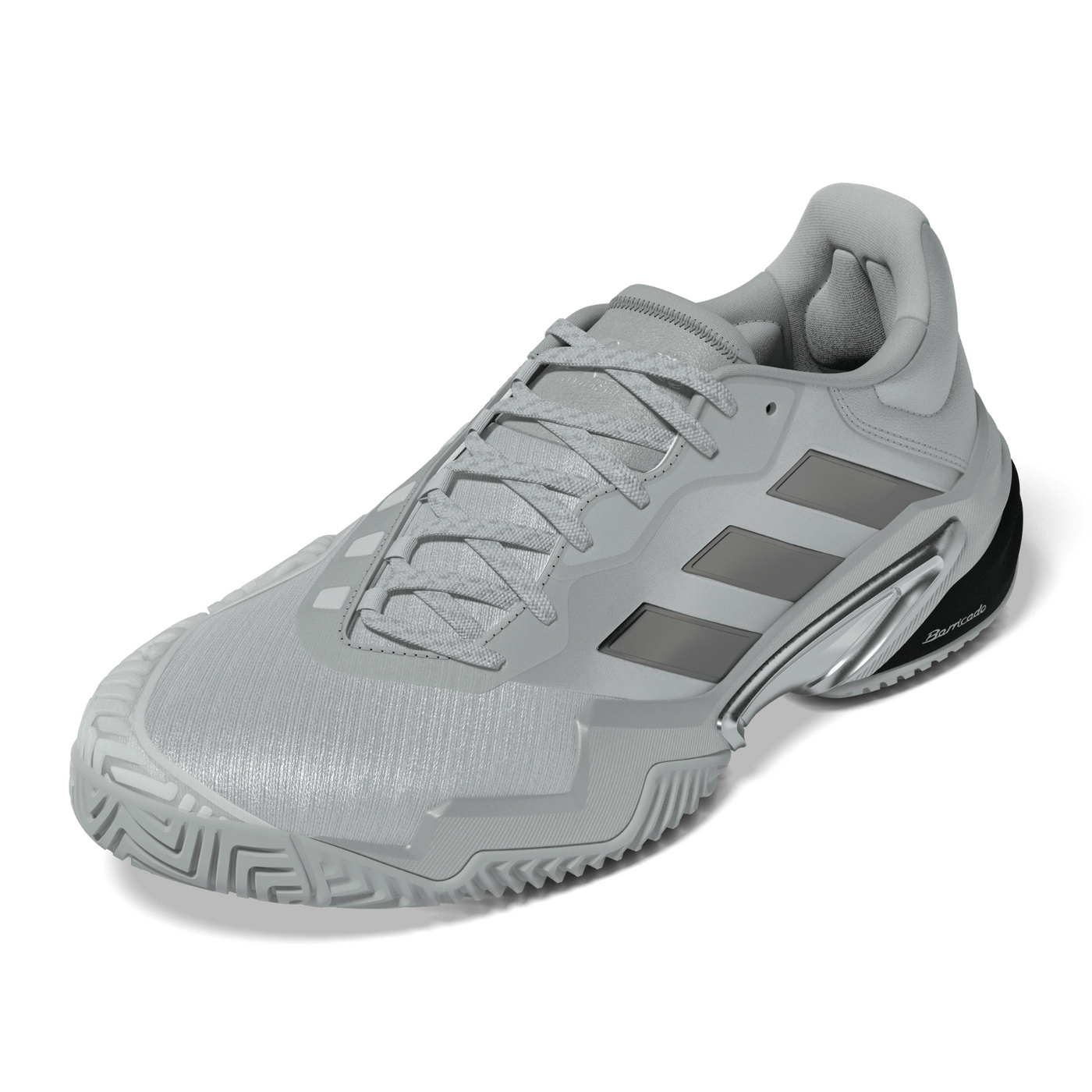 Adidas Barricade 13 Mens Tennis Shoes - Silver Metallic/Dash Grey