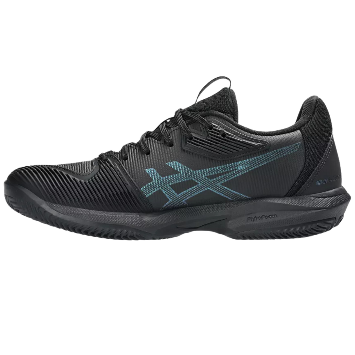 Asics Solution Speed FF 3 Clay Night Energy Herringbone Womens Tennis Shoes - Black/Prism Blue