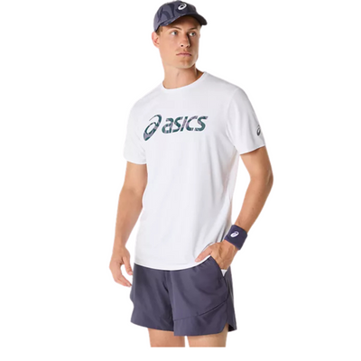 Asics Match Seasonal Graphic Mens Tee - Brilliant White