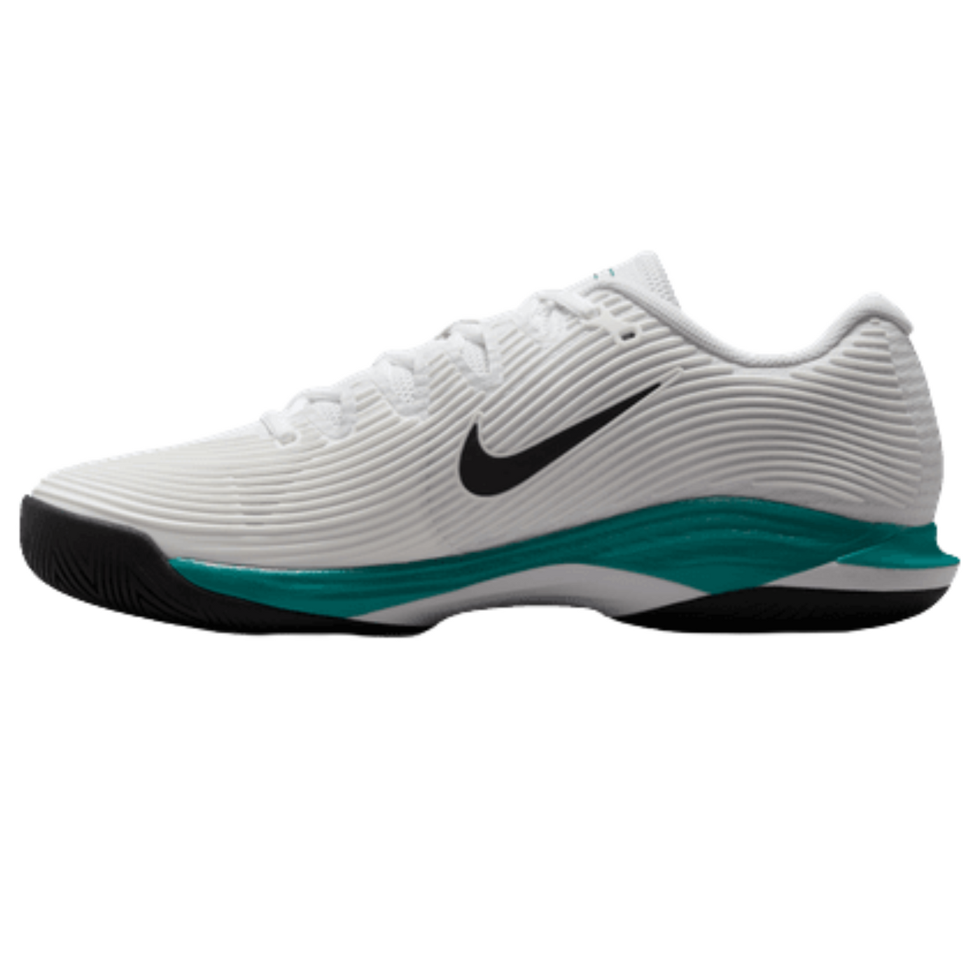 Nike Vapor 12 Mens Hard Court Tennis Shoes - White/Black Radiant Emerald