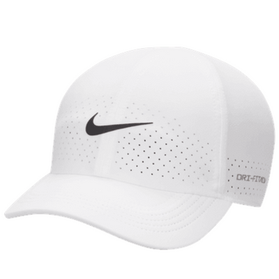 Nike Dri-FIT ADV Club Unstructured Tennis Cap - White/Black