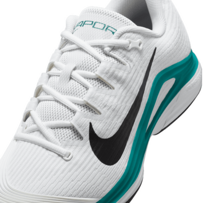 Nike Vapor 12 Mens Hard Court Tennis Shoes - White/Black Radiant Emerald