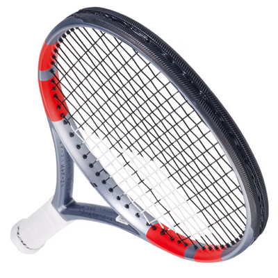 Babolat Pure Strike 100 Gen 4 Unstrung Tennis Racquet - Carbon Gray/Neon Red