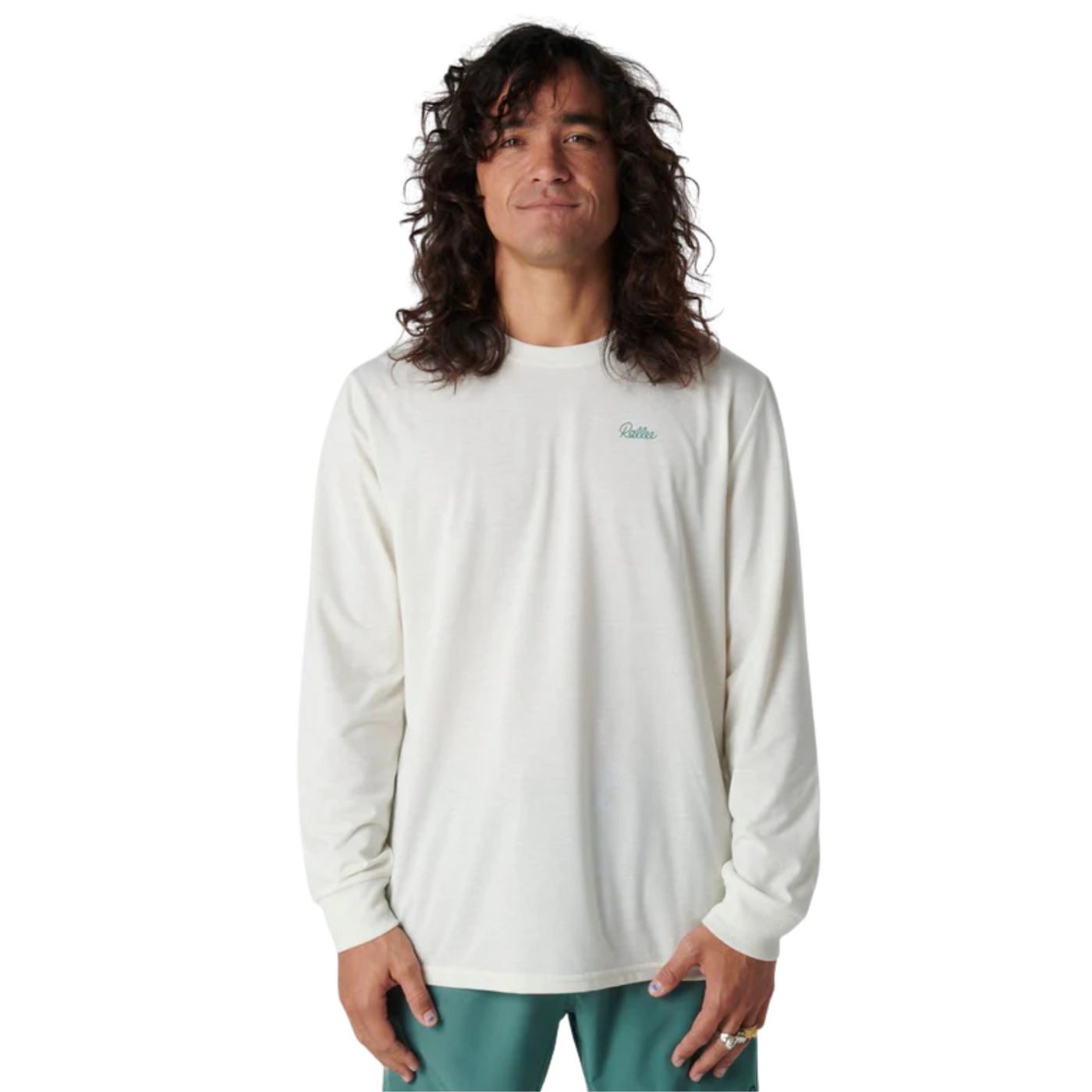 Rallee Rafter Long Sleeves Classic Mens Tennis Tee - Vintage White