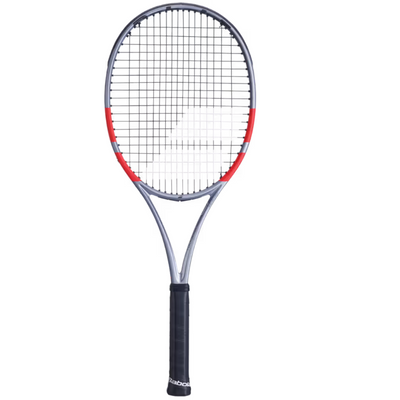 Babolat Pure Strike 16/19 Gen 4 Unstrung Tennis Racquet - Carbon Gray/Neon Red