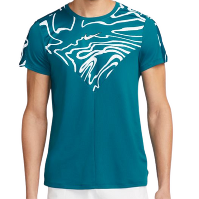 Nike Court Dri-FIT Slam Men Tennis Top - Green Abyss/White