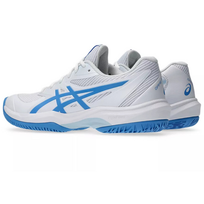 Asics Game FF Womens Tennis Shoes - White/Blue Coast