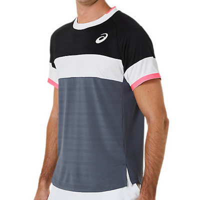 Asics Match Short Sleeved Men Top - Performance Black/Carrier Grey