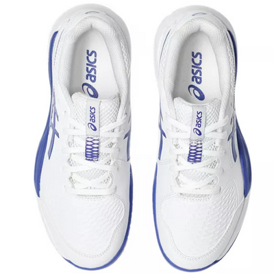 Asics Gel Resolution X Junior Tennis Shoes - White/Dark Cobalt