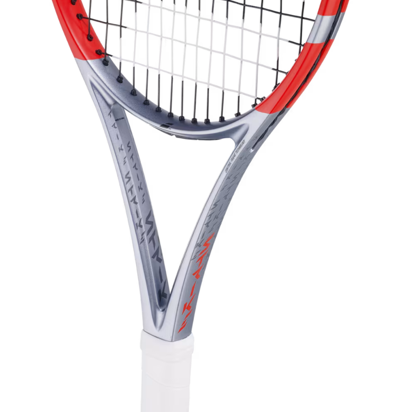Babolat Pure Strike Team Gen 4 Unstrung Tennis Racquet - Carbon Gray/Neon Red