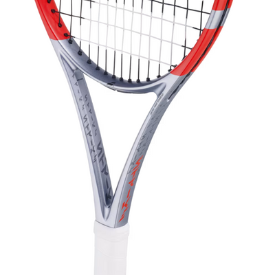 Babolat Pure Strike Team Gen 4 Unstrung Tennis Racquet - Carbon Gray/Neon Red