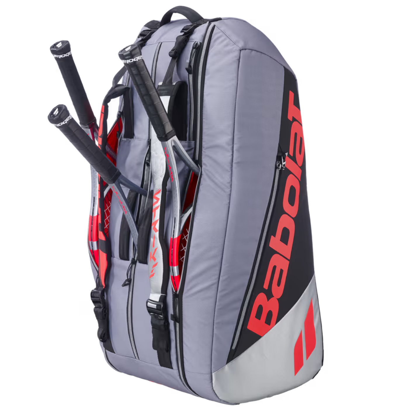 Babolat Pure Strike 9 Pack Tennis Bag Carbon Gray/Neon Red