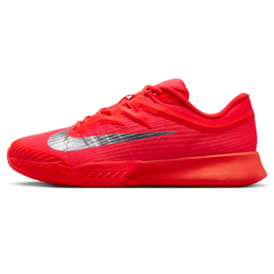 Nike Zoom Vapor Pro 3 Premium Womens Hard Court Tennis Shoes - Bright Crimson/Metallic Silver