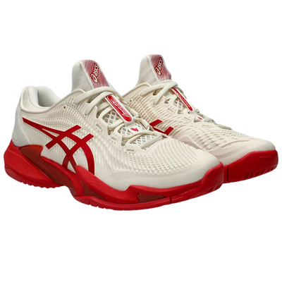 Asics Court FF Novak Mens Tennis Shoes – Cream/Classic Red