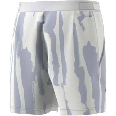 Adidas Tennis New York Graphic Shorts - White/Halo Silver