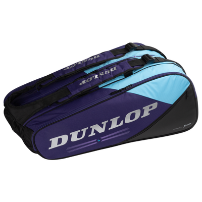 Dunlop FX Performance Thermo 12 Racquet Tennis Bag - Violet/Black/Cyan