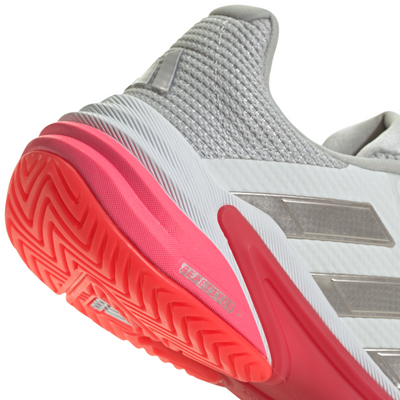 Adidas Barricade 13 Womens Tennis Shoes - Cloud White/Champagne Met. /Lucid Red