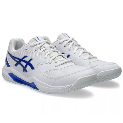Asics Gel Dedicate 8 Hard Court Mens Tennis Shoes - White/Dark Cobalt