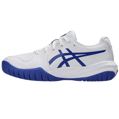 Asics Gel Resolution X Junior Tennis Shoes - White/Dark Cobalt
