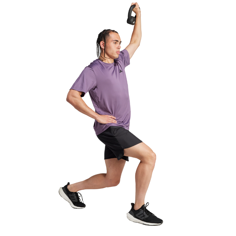 Adidas Purple Train Essentials Stretch Training T-Shirt