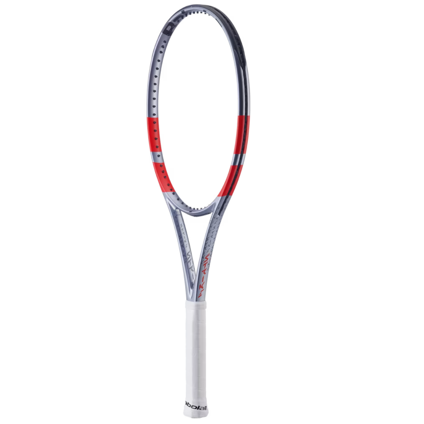Babolat Pure Strike Team Gen 4 Unstrung Tennis Racquet - Carbon Gray/Neon Red