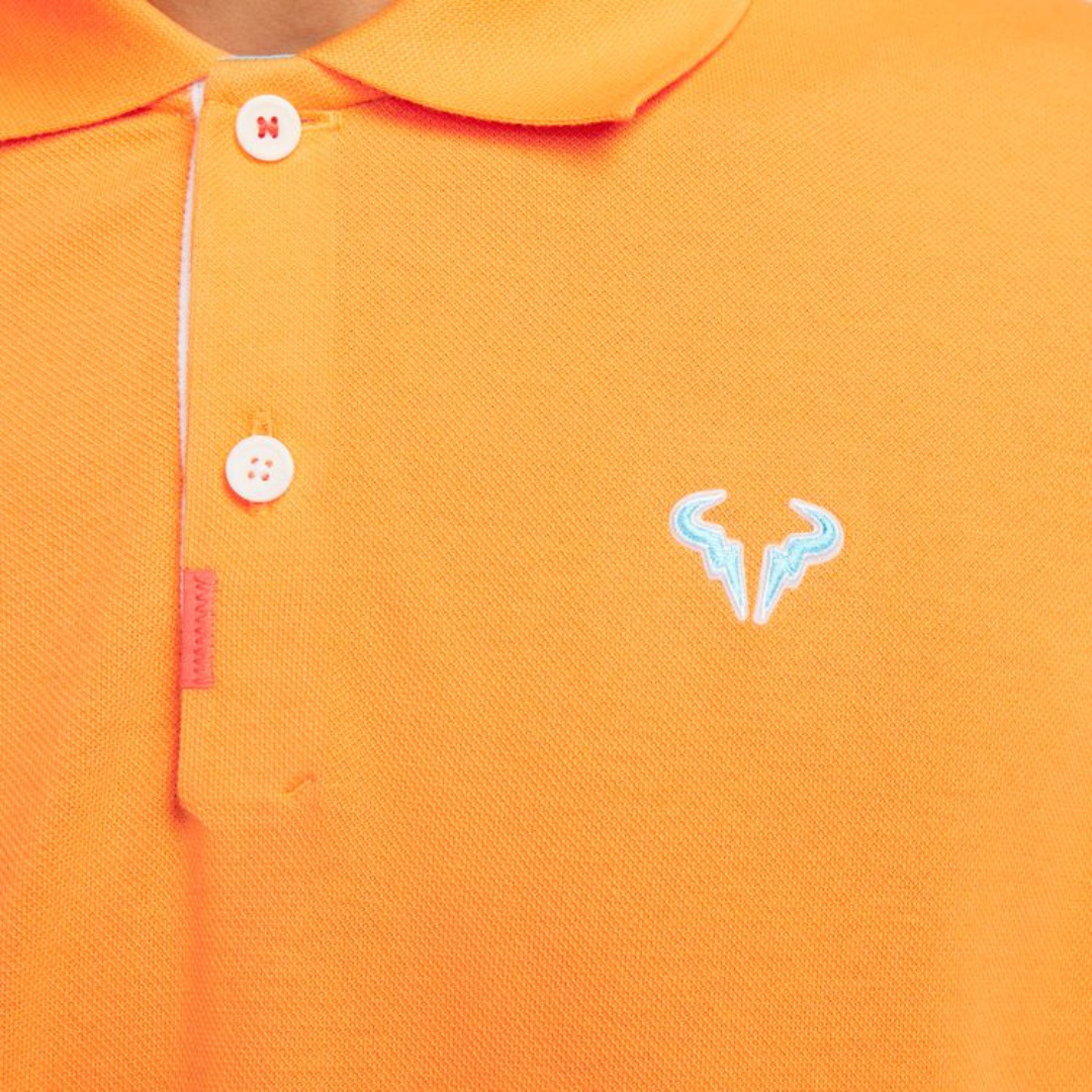 Nike Polo Rafa Men Slim-Fit Polo - Vivid Orange/White/Baltic Blue