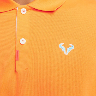 Nike Polo Rafa Men Slim-Fit Polo - Vivid Orange/White/Baltic Blue