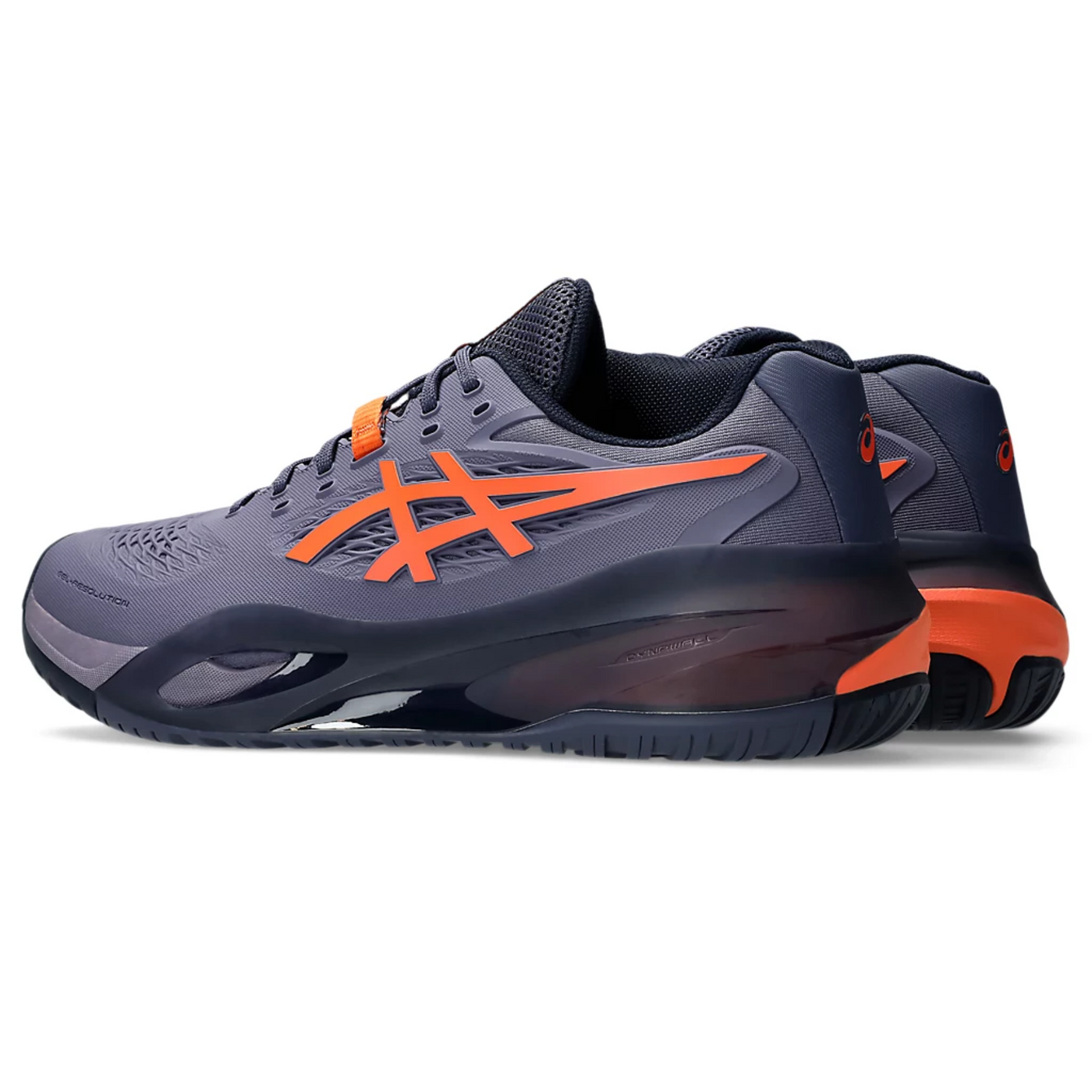 Asics Gel Resolution X Wide 2E Men Tennis Shoes - Greyish Purple/Nova Orange