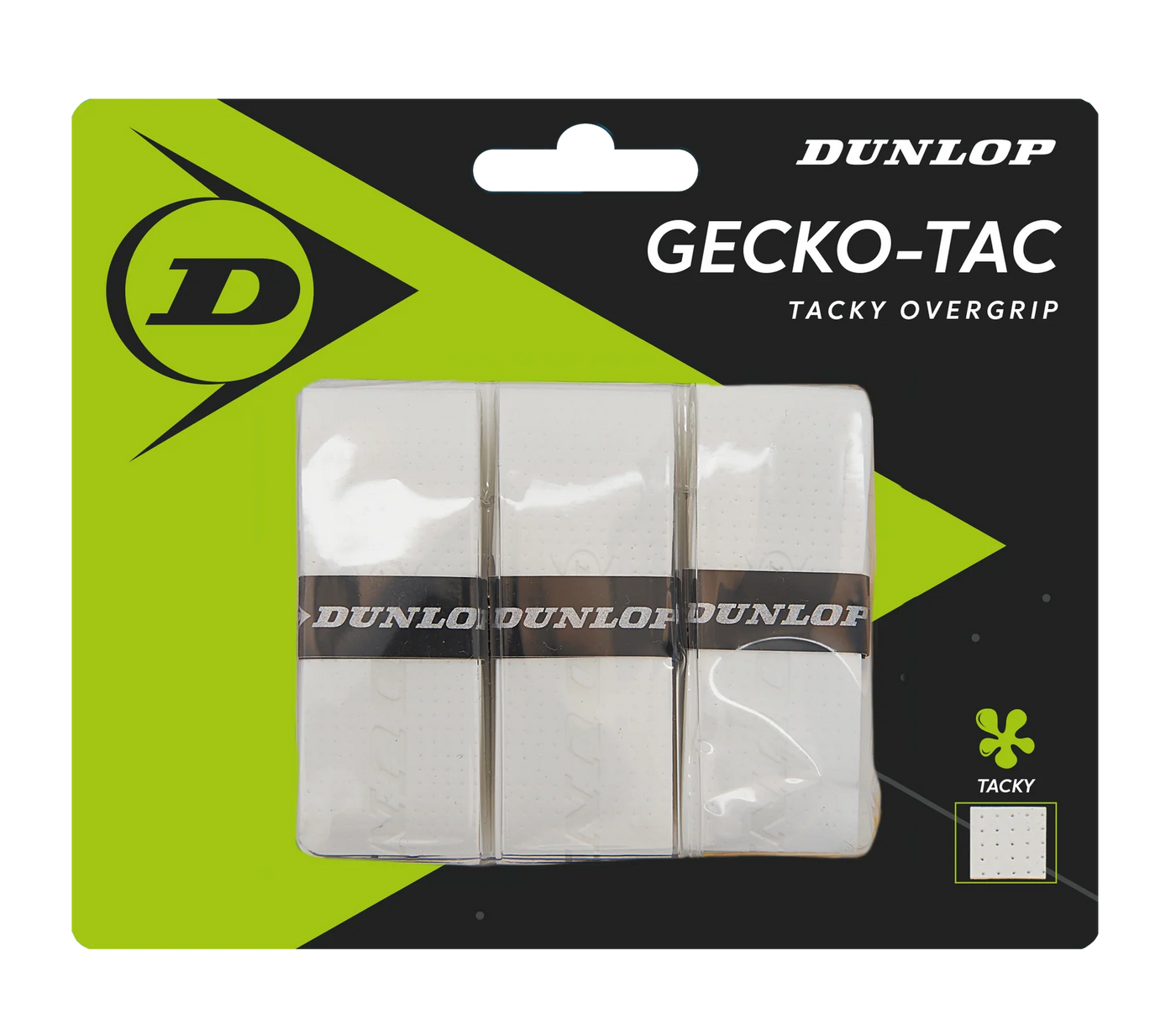 Dunlop Gecko Tac Overgrip 3 Pack - White