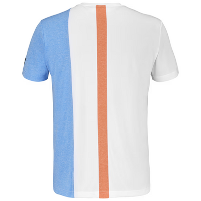 Babolat Play Crew Neck Tee Boy - White/Blithe Blue Heather