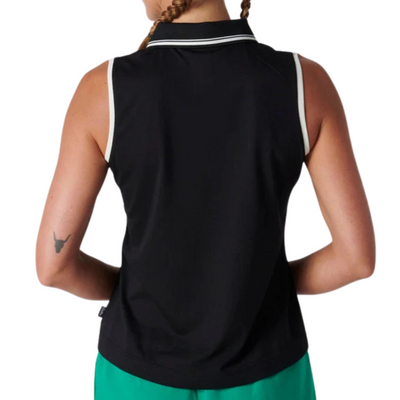 Rallee Reina Womens Tennis Polo – Black