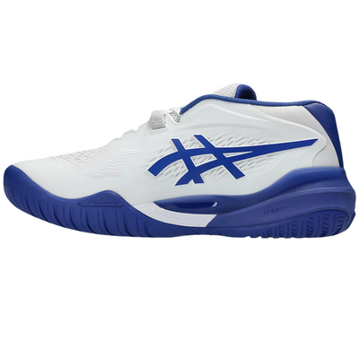 Asics Gel Resolution X Wide 2E Mens Tennis Shoes - White/Dark Cobalt