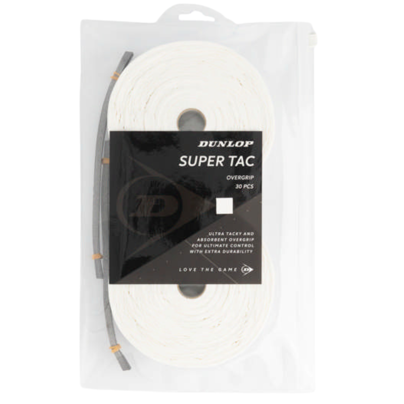 Dunlop Super Tac Overgrip 30-Pack Roll - White