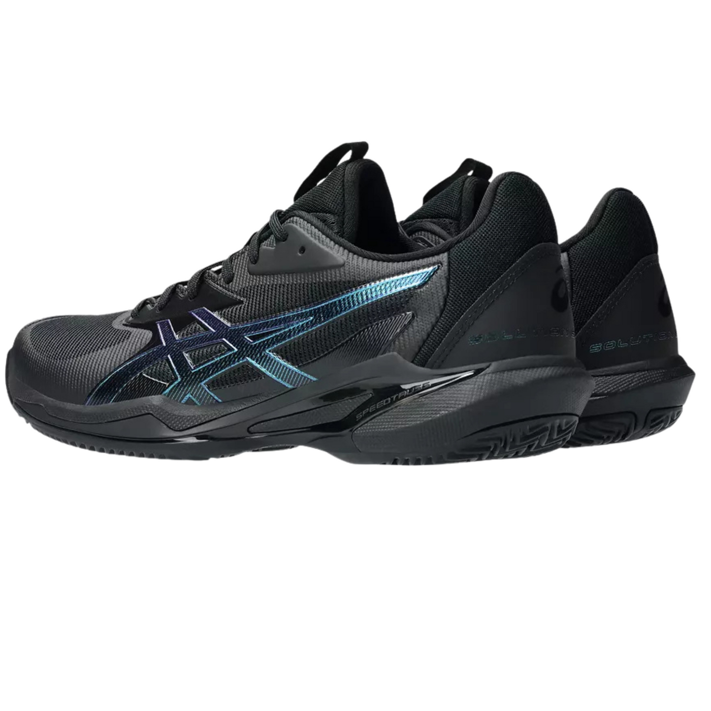 Asics Solution Speed FF 3 Clay Night Energy Herringbone Womens Tennis Shoes - Black/Prism Blue
