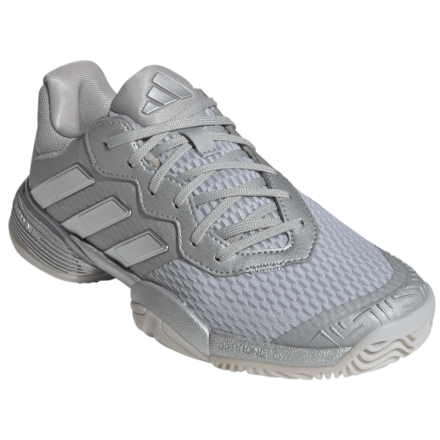 Adidas Barricade Junior Tennis Shoes - Silver Metallic/Dash Grey